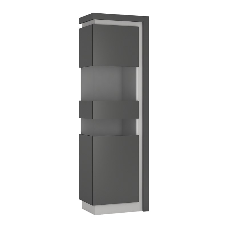 Tall narrow display cabinet (LHD) (including LED lighting)
